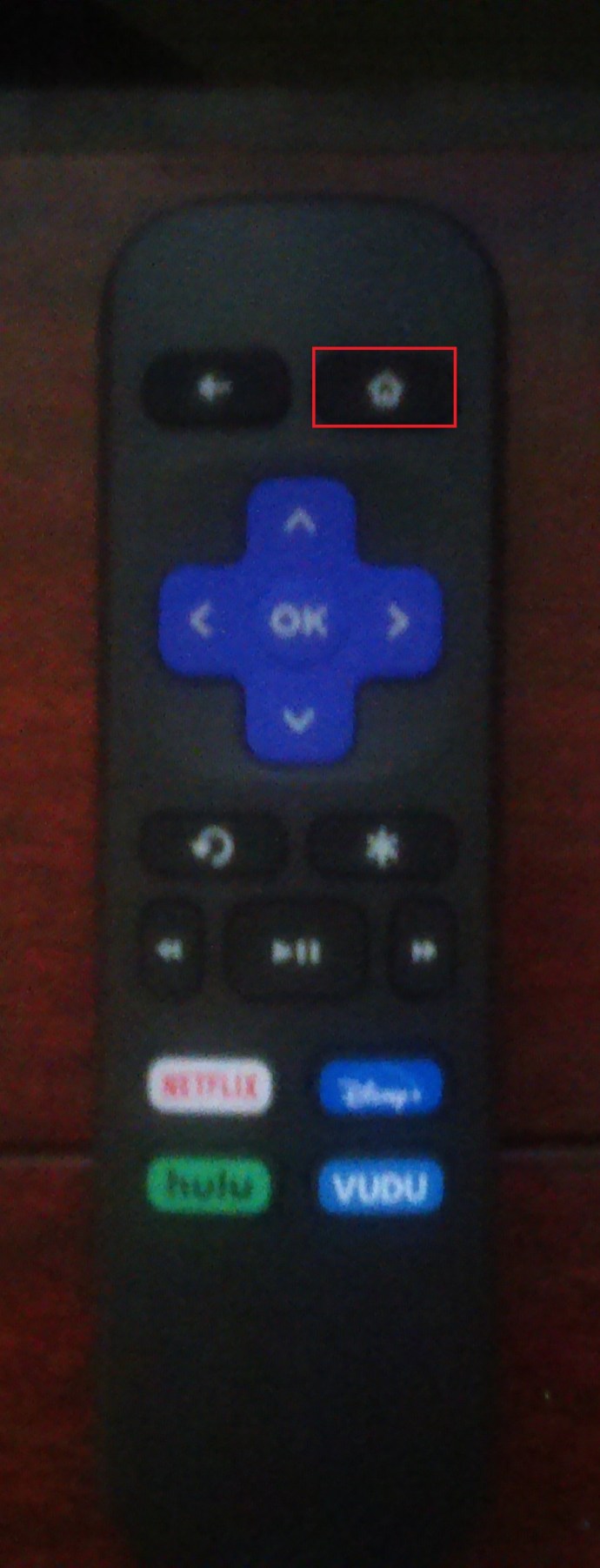 Roku Remote Hjem-knapp