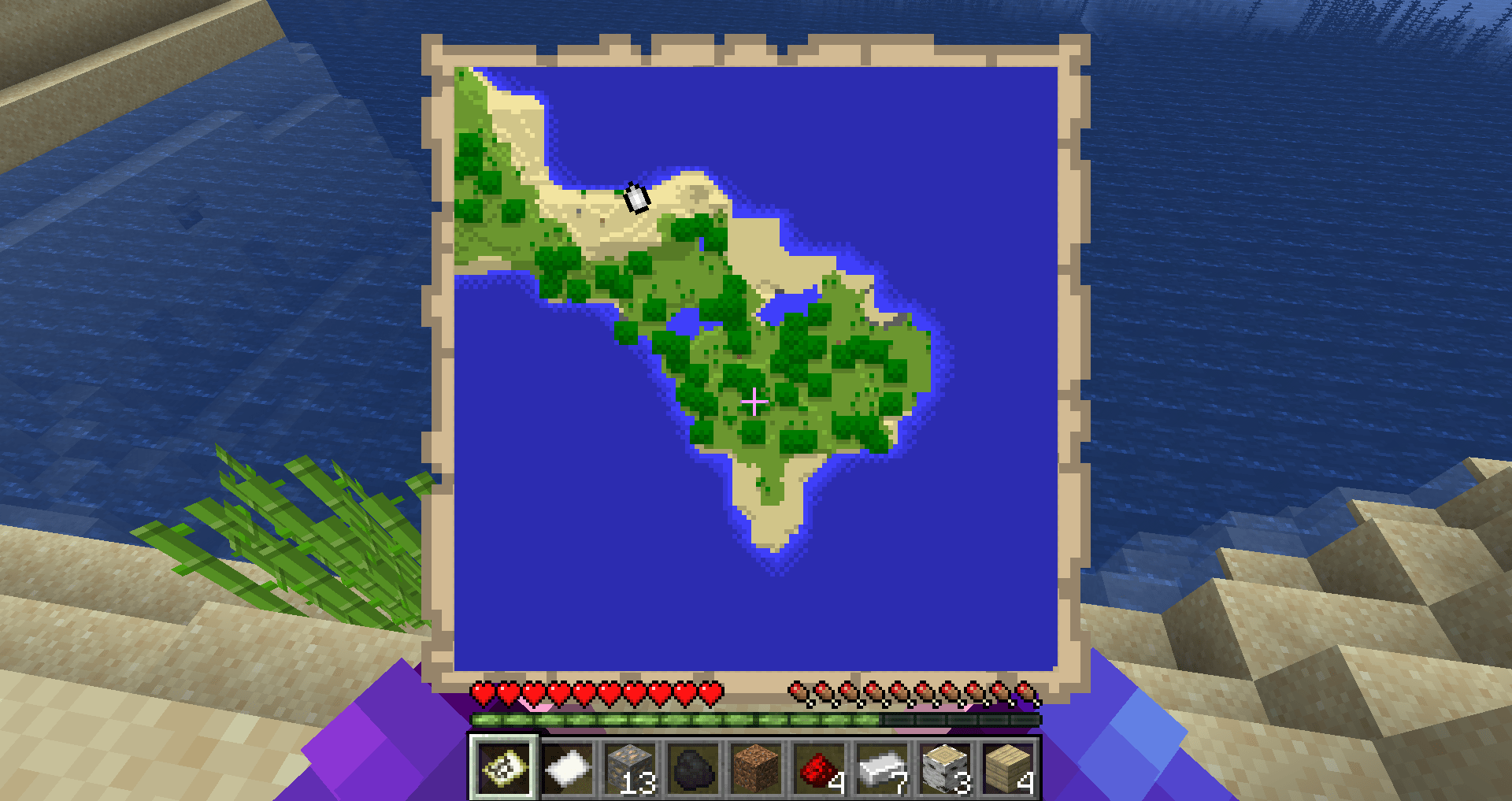 Kuinka tehdä kartta Minecraftissa