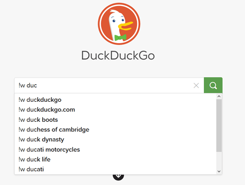 DuckDuckGo pauk