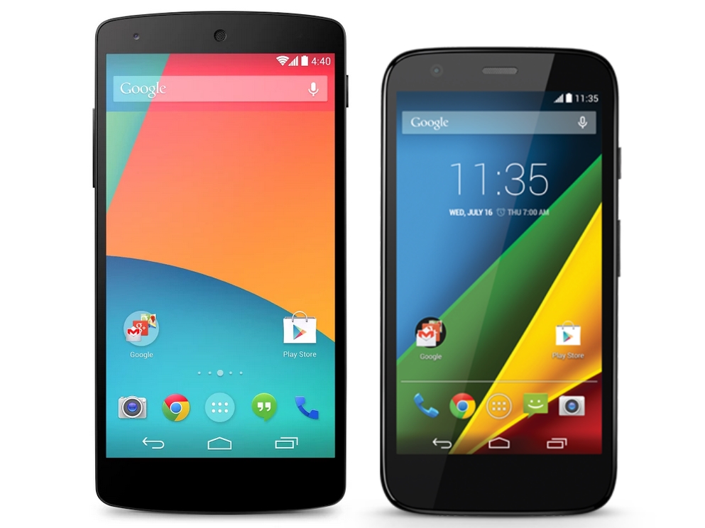 Nexus 5 vs 2014 Moto G: mikä on paras vastine rahalle Android-älypuhelin?