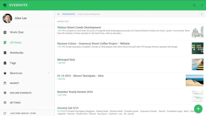 Najlepsze aplikacje na Androida 2015 - Evernote
