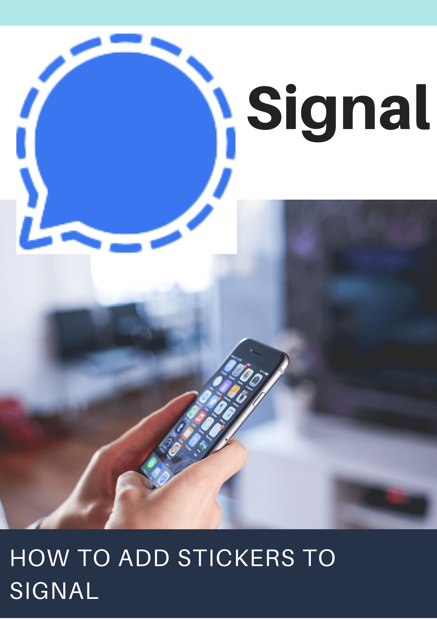 Sådan tilføjes klistermærker til signal