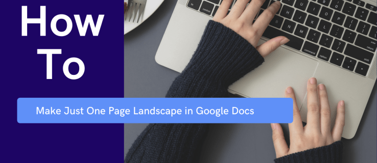 Cómo hacer un paisaje de una sola página en Google Docs