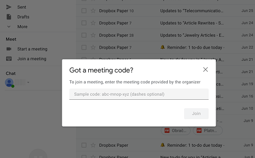 codi de reunió