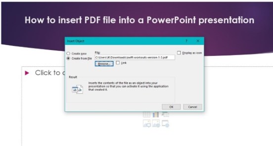 Hur man infogar en PDF-fil i en PowerPoint-presentation-3