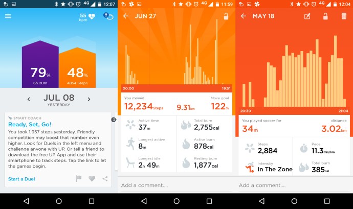 Jawbone Up3 anmeldelse: Smart Coach og aktivitetssporing i Up-appen er detaljeret og omfattende