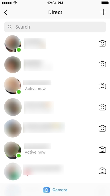 Instagram grønne prikker